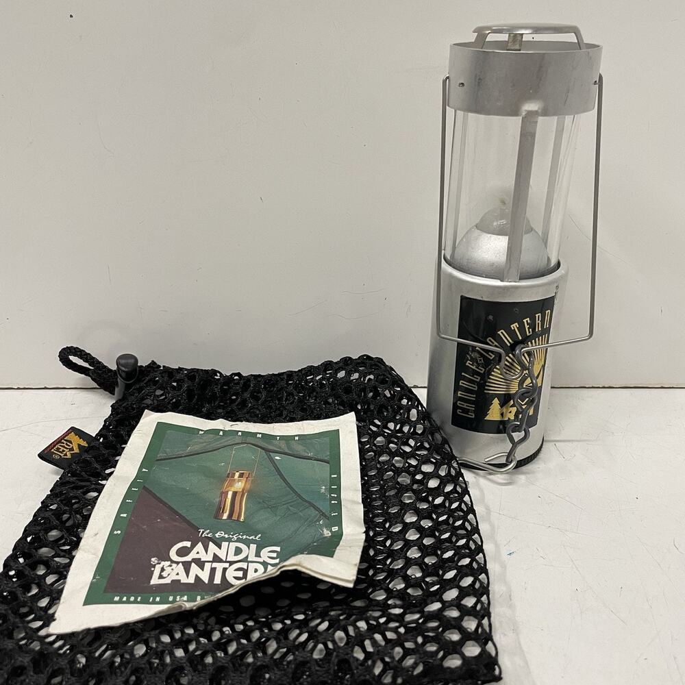 Vintage REI Candle Lantern w/Bag - New Candle-Ready To Use